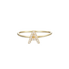 ToMade Sterling Silver CZ Letter Minimalist Ring