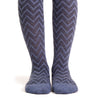 Gold Stone Cotton Zig Zag Tights - 1514-CDT