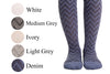 Gold Stone Cotton Zig Zag Tights - 1514-CDT