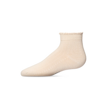  Memoi Ditsy Floral Scalloped Anklet Sock - MKF 1003