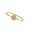 Twin Stars Gold Plated Initial Disc Bangle - BN0785B-GP