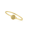 Twin Stars Gold Plated Initial Disc Bangle - BN0785B-GP
