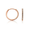 Twin Stars Quarter Size Crystal Hoop Earring - ER6943B