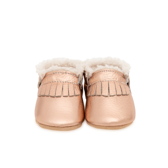Birdrock Baby Sherpa Moccasins Little Toes