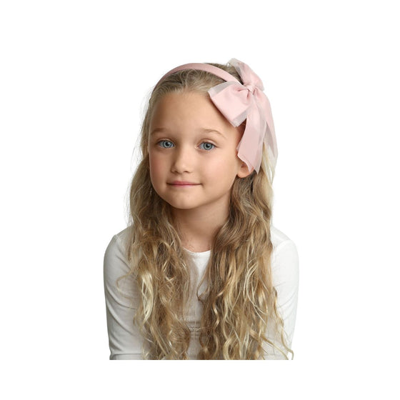 Dacee Organza Satin Ribbon Side Bow Headband - C4380