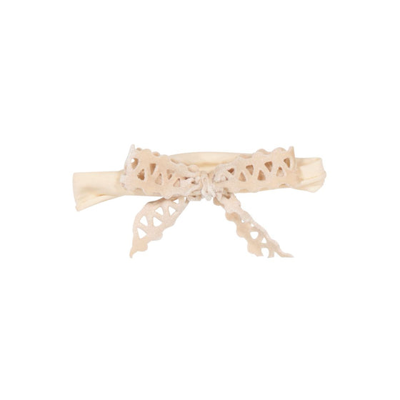 Dacee Eyelet Velvet Baby Bow Headband - Baby4265