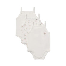  Memoi Ditsy Floral 3 Pack Baby Bodysuits - MKU2030