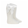 Condor Crochet Knee High With Grosgrain Bow - 2519/2