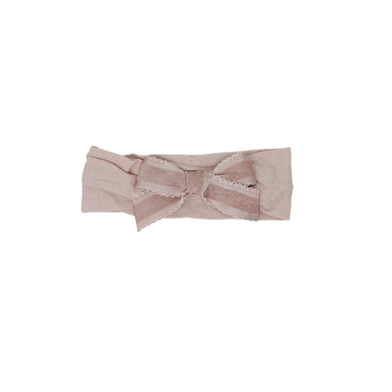 Bandeau Baby Scallop Grosgrain Velvet Modal Band with Bow