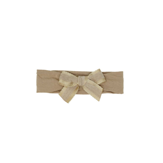 Bandeau Baby Scallop Grosgrain Velvet Modal Band with Bow