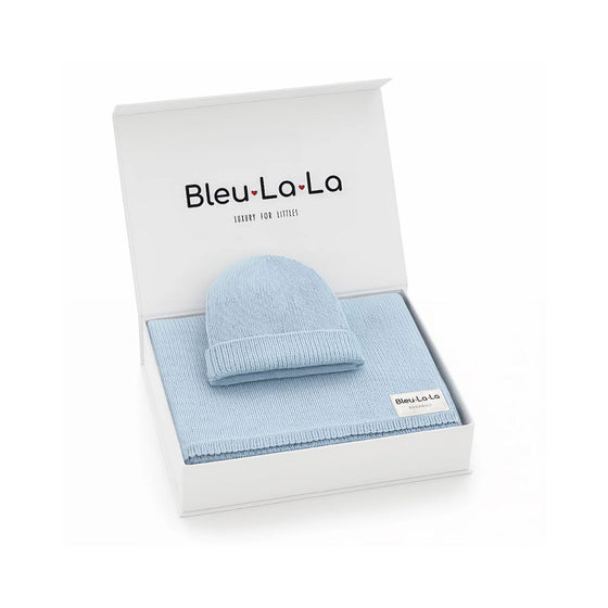 Bleu La La Organic Cotton Baby Blanket Set