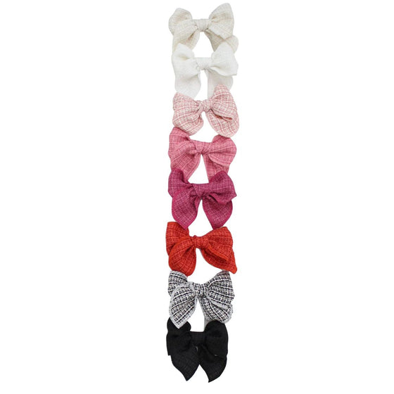Bows Arts Tweed Fabric Long Tail Bow