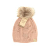 C.C Kids Rhinestone Star Fur Pom Beanie - KIDS501