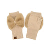 C.C Beanie Womens/Teens Faux Fur Bow Fingerless Gloves - FGE0155