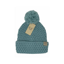  C.C Kids Bee Stitch Knit Pom Pom Beanie - KIDS3841