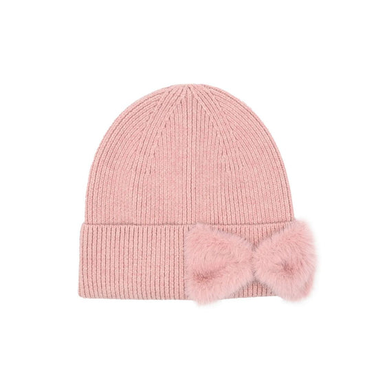 C.C Faux Fur Ribbon CC Beanie - HTE0155