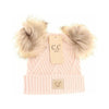 C.C Baby Large Patch Heathered Double Pom Beanie - Baby2060