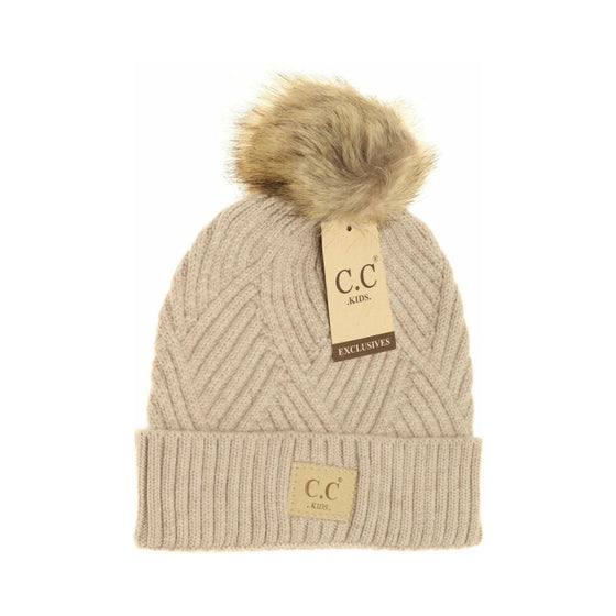 C.C Kids Patch Heathered Beanie - Kids2060