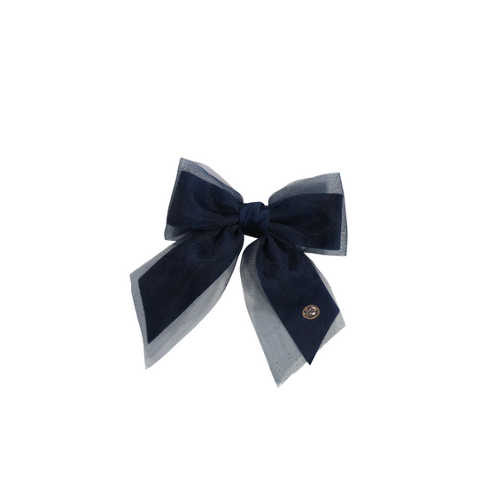 Dacee Organza Velvet Pleated Medium Bow Clip - AM4468