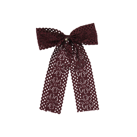 DaCée Designs XL Floral Lace Bow Clip - AL3085