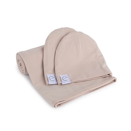 Ely's & Co. Cotton Swaddle and Beanie Gift Set