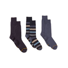  Goldtoe Men's Cotton Stripe 3pk Sock - GM 210