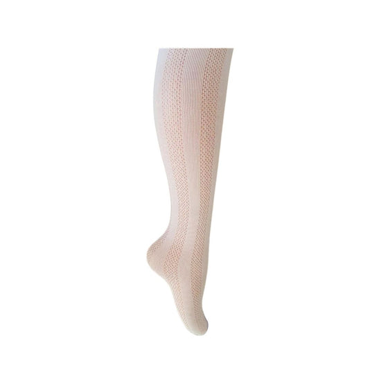Blue Stone Cotton Double Line Designed Tights - 12/1519