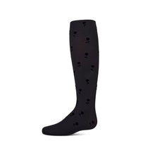 Memoi Girls Opaque Rose-Pattern Flocked Tights - MKF 4085