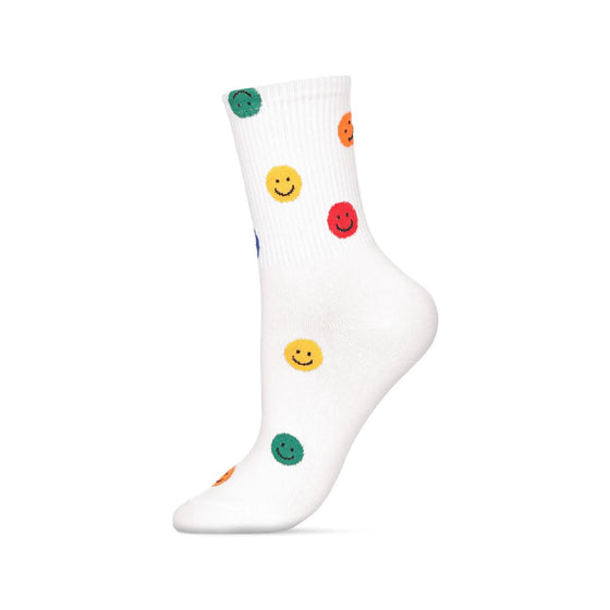 Memoi Women's Happy Days Crew Sock - MCF07888