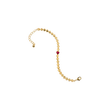  Tilyon Gold Hearts with CZ Heart Bracelet - BR5042