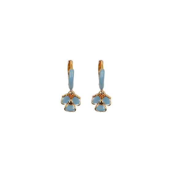 Tilyon Three Petal Enamel Flower Earrings - ER 3050/51