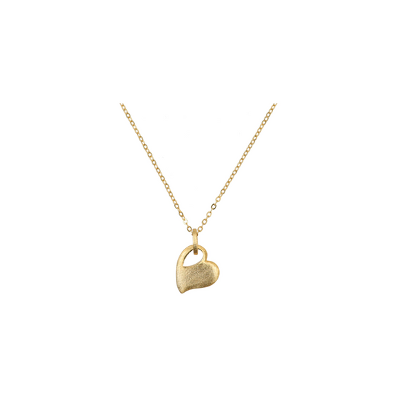 Tilyon Gold Puffed Heart Pendant - NK4081