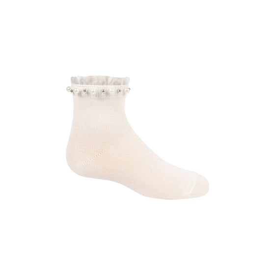 Zubii Pearl Stud Ruffle Anklet - 1106