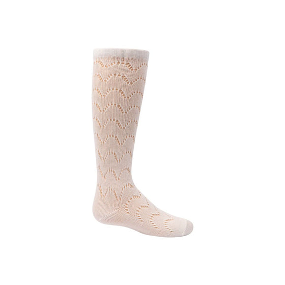 Zubii Crochet Wave Texture Knee High Sock - 1362