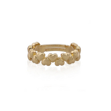 Up & Down Gold Hearts Ring - R3045-6