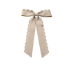 Cherie Leather Scalloped Large Bow Clip - CP6627