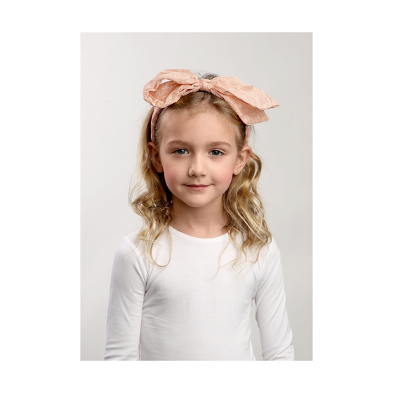Dacee Designs Floral Chiffon Bow Headband - C2068
