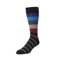  Memoi Men's Bold Stripes Crew Sock - MMF 000020