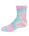 Memoi Pastel Tie Dye Crew Sock MKF 6041