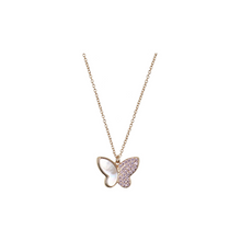  Tilyon Mother of Pearl and CZ Butterfly Necklace - NK 4028