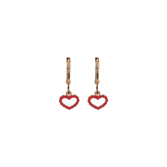 Tilyon Open Pearl Small Heart Earrings - ER 2049