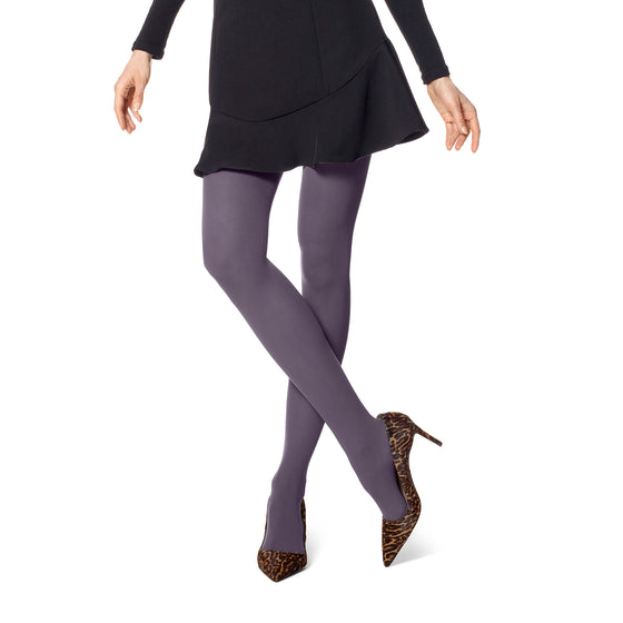 Hue Women's Super Opaque Tights with Control Top, Black, 1 at