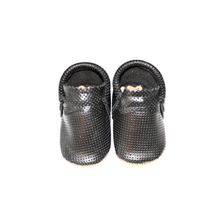  MishMoccs Black Perforated Leather Limited Edition Moccasin