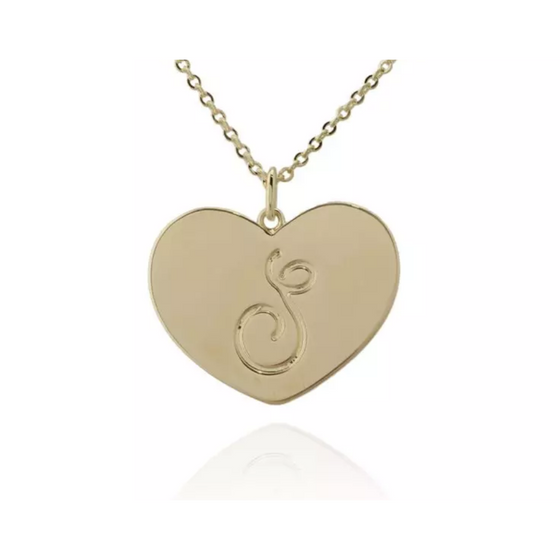 Initialled Heart Pendant