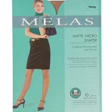  MELAS 10 Denier Control Top Matte Micro Shaper Pantyhose - AS 619