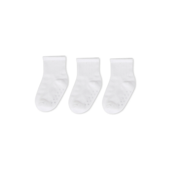 Memoi Ribbed Non-Skid Ankle Sock 3 Pack - MK 5082