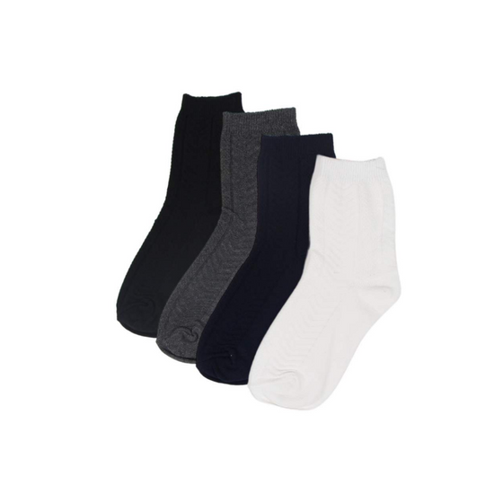 Blinq Collection Knit Braid Crew Sock - 638