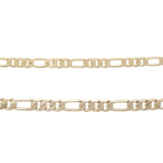 Gold Flattened Link Chain Bracelet