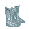 Condor Crochet Knee High With Grosgrain Bow - 2519/2