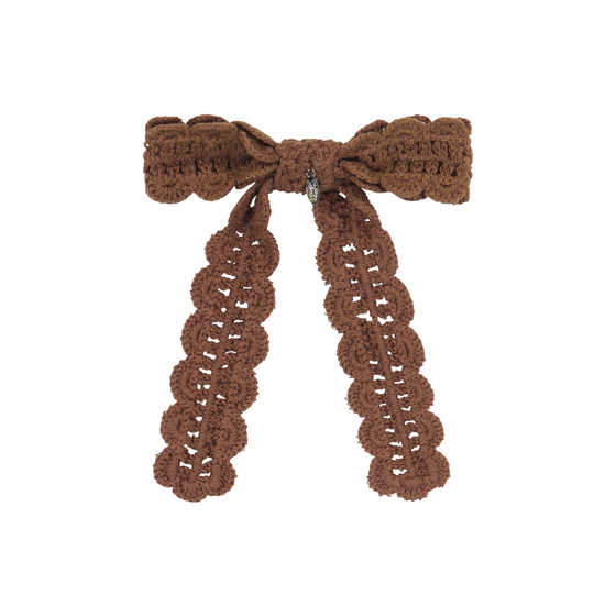 Dacee Design Large Scalloped Knit Bow Clip - AL1835